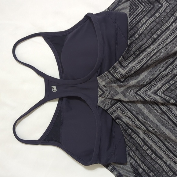 Fabletics Norwalk Tank, Color Heather Grey Taos Print/Charcoal Heather Size XS - Picture 11 of 15